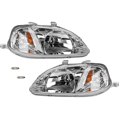 Headlight Driving Head light Headlamp  Driver & Passenger Side Coupe Sedan