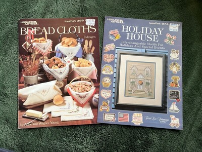 2 Leisure Arts Cross Stitch Pattern Books (Leaflet 874 & 389) 