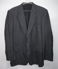 Stafford Options Charcoal Gray Black Suit Sports Coat Blazer Jacket Sz L 42
