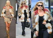 Isabel Marant Runway Multi Coloured Fur Jacket Coat Very Rare