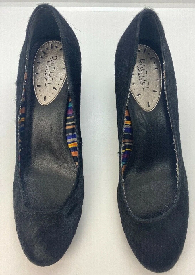Rachel Rachel Roy Feliora 5 pelo de becerro piel mujer negro cuñas tacones talla 8 M prew Foto 2 de 4