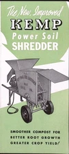 1954 Kemp Power Soil Shredder Sales Brochure Kemp Mfg Co Erie PA