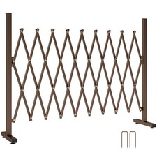 Outsunny Aluminium Alloy Movable Fence, Pet Safety Fence, Dark Brown