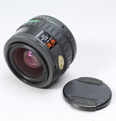 SMC PENTAX F ZOOM 35-70 F/3.5-4.5 AUTO FOCUS FULL FRAME LENS W CAPS CLEAN GLASS
