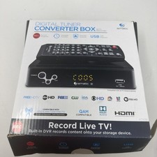 EMATIC AT103B Digital Tuner Converter Box Built-In DVR with Remote. NEW,Open Box