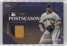 2024 Topps Series 1 Postseason Performance Relics Gold 9/25 Corbin Burnes 1u6