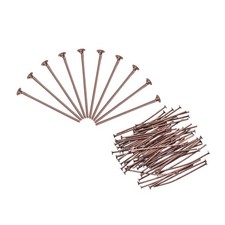 150Pcs Flat Head Pins for Jewelry Making 40mm Brass 20 Gauge Red Copper