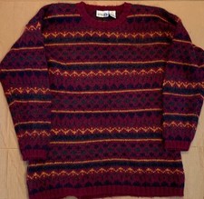 Vintage Paul Harris Multicolor Fuzzy Mohair Blend Pullover Sweater Size M