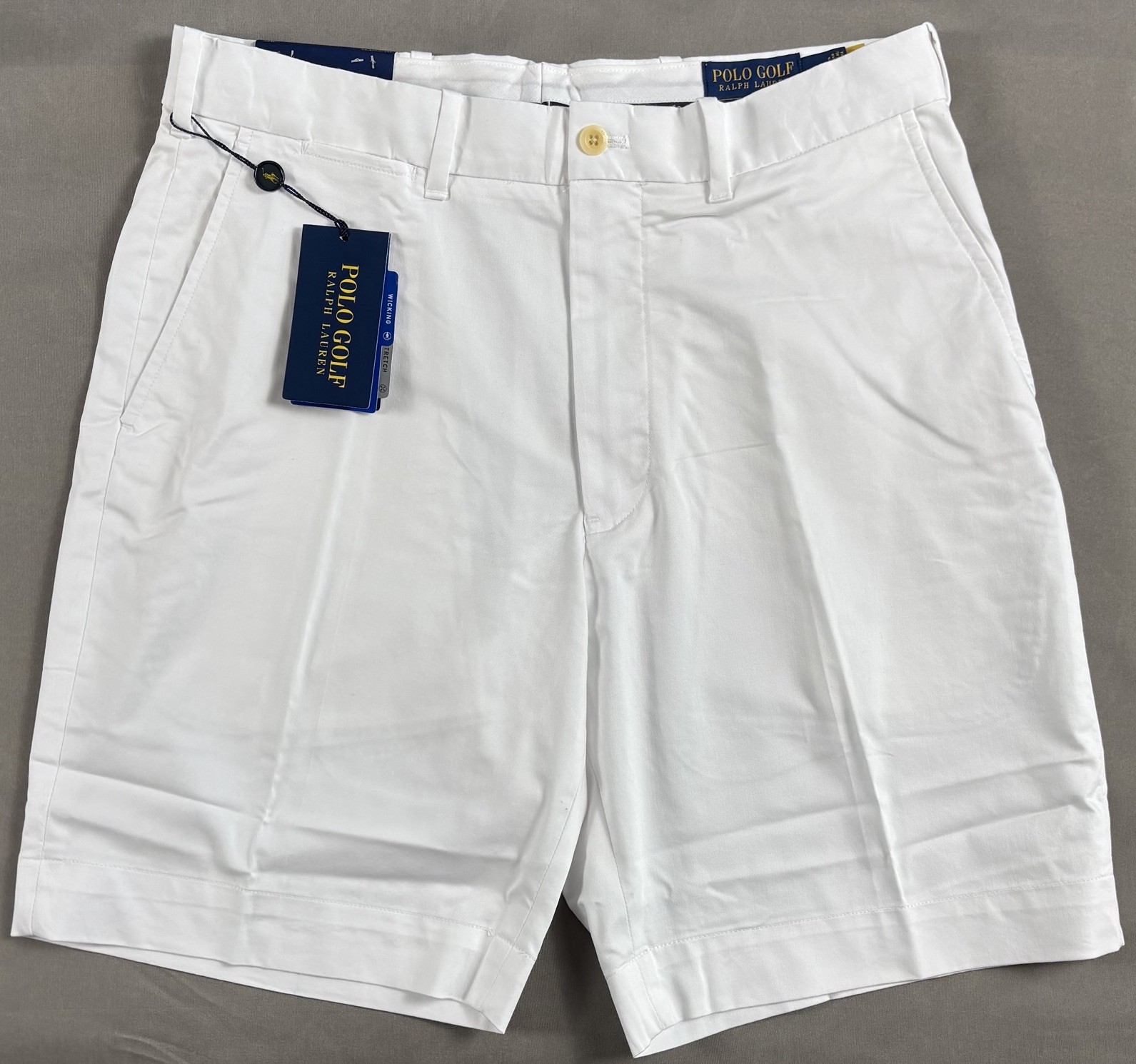 Classic Fit 9" Shorts White Men's Sizes 32-34-36-38 Nwt