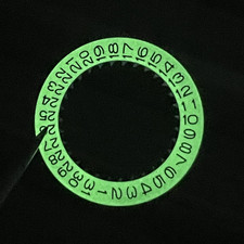Top C3 Green Luminous Datewheel Fit to NH35 Movement Ice-Blue Lumi Disc Parts Mo