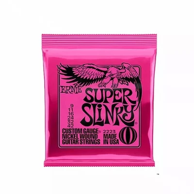 1 Sets Ernie Ball 2223 Super Slinky Nickel Wound Electric Guitar Strings 9-42 UK