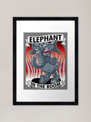 Elefant im Zimmer Gerahmtes Kunst Pri Gerahmtes Wandbild Poster Leinwanddruck Bild