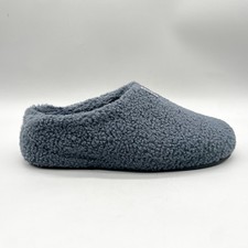 Bombas Mens 11 Sunday Slippers Sherpa Fleece Mules Slate Blue Grey Comfy Slip On