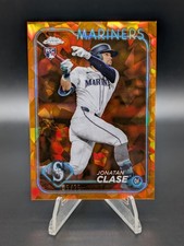 Jonatan Clase 2024 Topps Chrome Update Sapphire Rookie Orange RC /25