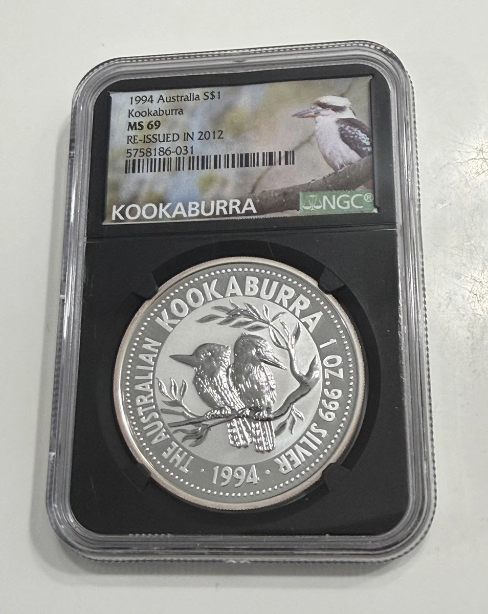 Australian Kookaburra NGC Grade MS 69 Silver Bullion Coins for