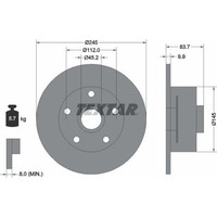2X Textar 92154303 Bremsscheibe FüR Audi A4 B5 8D2 8D5