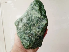 Natural Nephrite Jade Rough Raw stone free form healing crystal 5"x 4" app 955g
