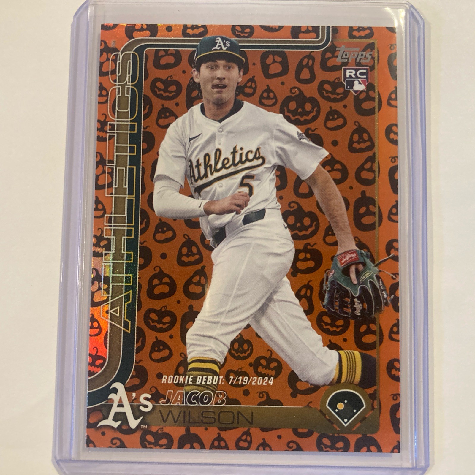 2025 Topps Update Jacob Wilson Jack O’ Lantern Rookie Debut RC #180 - A’s