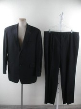 Men's 46L Calvin Klein Black Formal Tuxedo Suit Pants 41 X 32 100 Wool 2-Button
