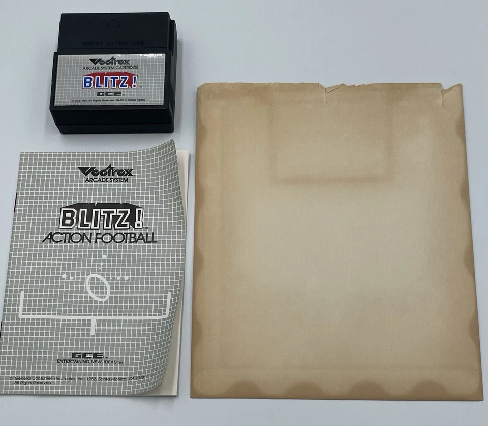 Vintage GCE Vectrex Blitz Action Football 1982 Video Game COOL - Image 3 of 3