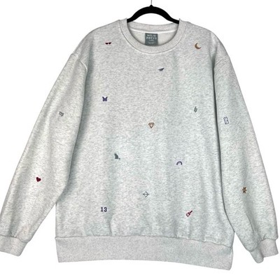 Mojo Provo Taylor Swift Eras Charm Crew Sz XL Grey Crewneck Sweatshirt