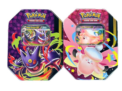 Pokemon Mega Moonlit Tins Mega Gengar & Clefable EX(Set of 2 Tins)👻🎊New Sealed