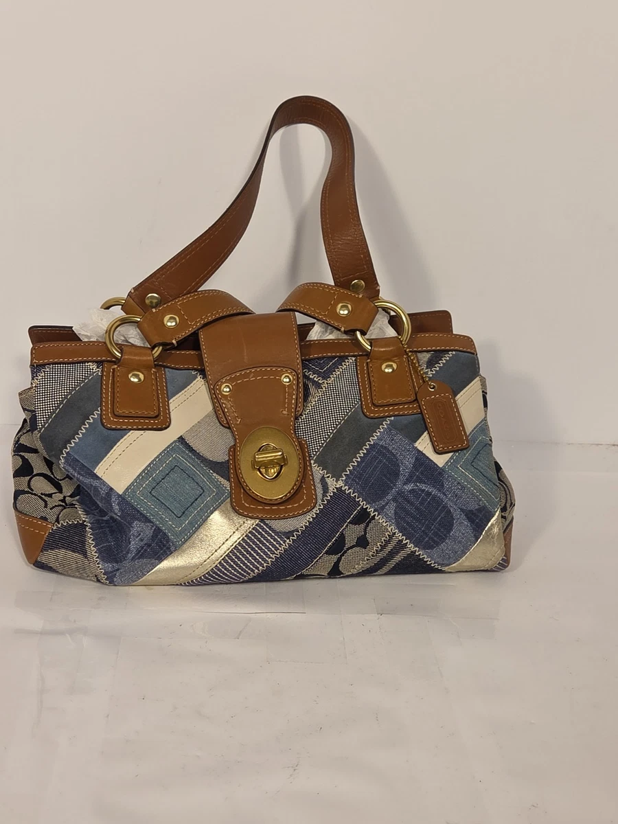 Coach Patchwork Denim Exterior Satchel/Top Handle Bag Handbags