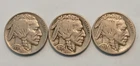 1936, 1936 D, 1937 Buffalo Nickels - Circulated