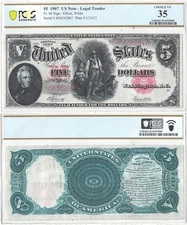 1907 $5 Legal Tender Note Fr-90 PCGS VF-35