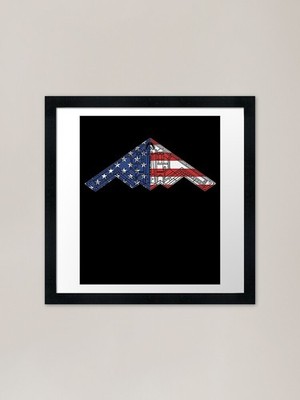 B-2 Bomber Stealth Flugzeug Schema gerahmt Wandbild Poster Leinwanddruck Bild