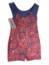 Cat Jack Girls Gymnastics Scribbles Pull-on Biketard Periwinkle Size M 8 NWT