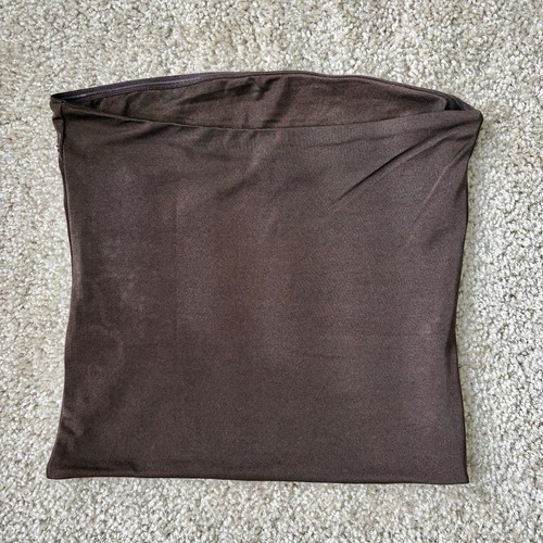 Forever 21 Vintage Y2K Brown Beaded Sequin Strapless Tube Top S - Picture 2 of 4