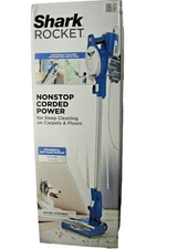 Shark ROCKET Corded Carpet & Floors Stick Vacuum HV200 Blue/Silver NEW POWERFUL