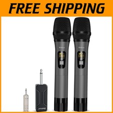 Handheld Cordless Microphone Set - 160ft Range, Rechargeable