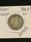 1906-D Barber Quarter  G+