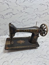 1910 Singer Model 66 Sewing Machine Serial G3221835 Red Eye Decals Antique Vtg