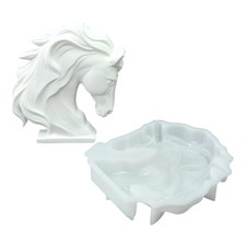 3D Mane Horse Head Silicone Mold for Handmade Concret Sculpture Ornament