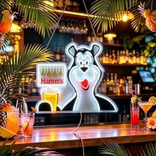 Us Stock Hamms Beer Dimmable Led Neon Sign 16 Usb Powered Bar Club Decor Gift