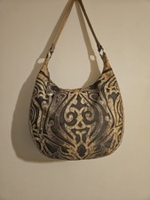 Rare Vintage Sharif USA Shoulder Bag   Dual-Sided Snake Baroque  Statement Piece