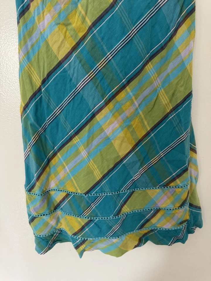 Vestido halter estampado a cuadros Y2K Roxy talla pequeña Foto 3 de 4