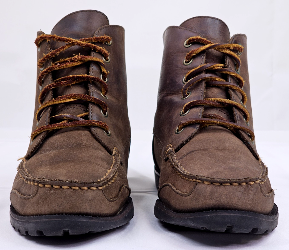 GH Bass Leather Chukka Ankle Boots Women 9.5 M, Brown Lace 