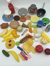 Vtg 57pc Lot CDI Fisher Price MTHK Etc Play Food Groceries Pans 80s 90s GUC