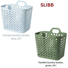 NEW IKEA SLIBB Laundry Basket Clothes Washing Bin with Flexible Handles 24L Bag