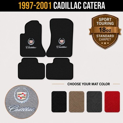 New Crest and Script Combo Logo Front & Rear Floor Mats for 97-01 Catera #AQL