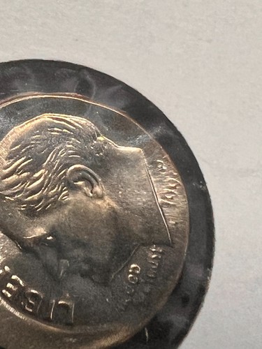 OFF CENTER DIME - Roosevelt Dime - Picture 2 of 4