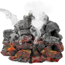 CroBlissful 25 lb Box of Sauna Rocks Sauna Stones Lava Rocks Sauna Heater Sto...