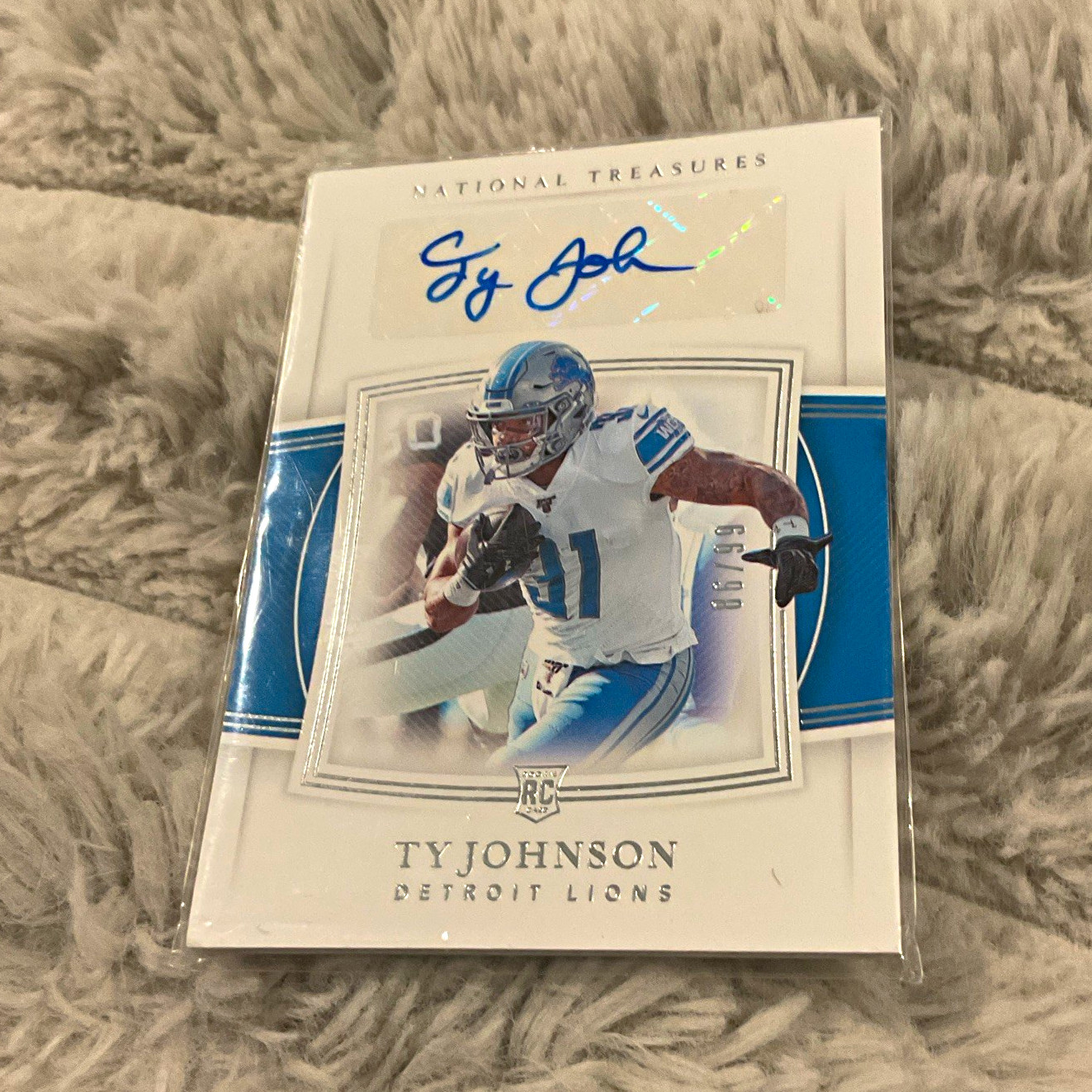 Ty Johnson #110 2019 Panini National Treasures Football Rookie Signatures