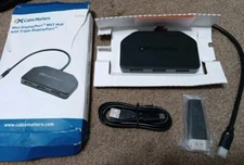 Mini DisplayPort Thunderbolt Male To 3 Display Port Female Adapter Converter 