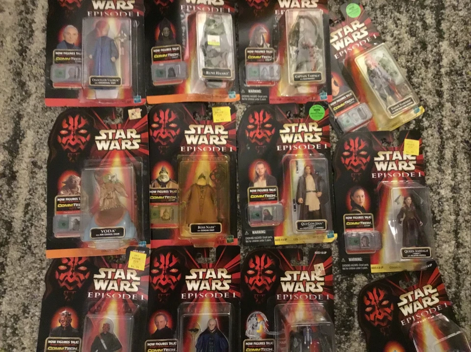 Lote de 15 y 3 figuras de acción Star Wars Episodio 1 juego de accesorios Foto 4 de 4