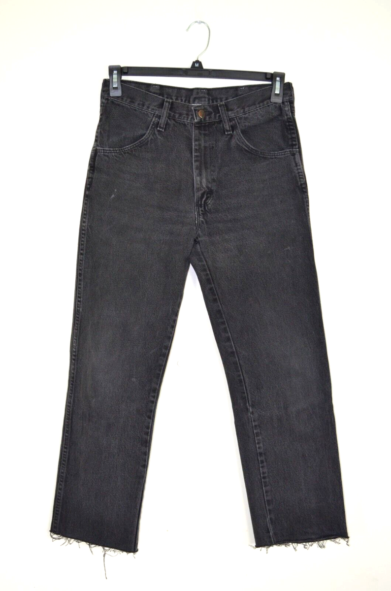 【Raucohouse】Old school black denim pants Vintage Rustler Black Denim Jean Size 30 W x 28 L Women High